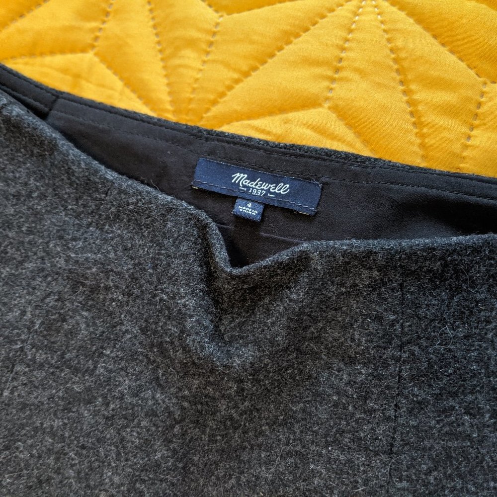 Madewell Wool Blend Structured Pleat Skirt - Picture 4 of 5